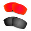 HKUCO Red+Black Polarized Replacement Lenses for Oakley Flak Jacket Sunglasses